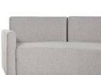 6 Seater Curved Linen Sofa Grey BOLEN