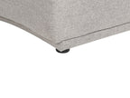 6 Seater Curved Linen Sofa Grey BOLEN