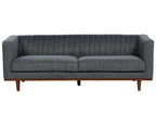 3 Seater Fabric Sofa Dark Grey SKAULE