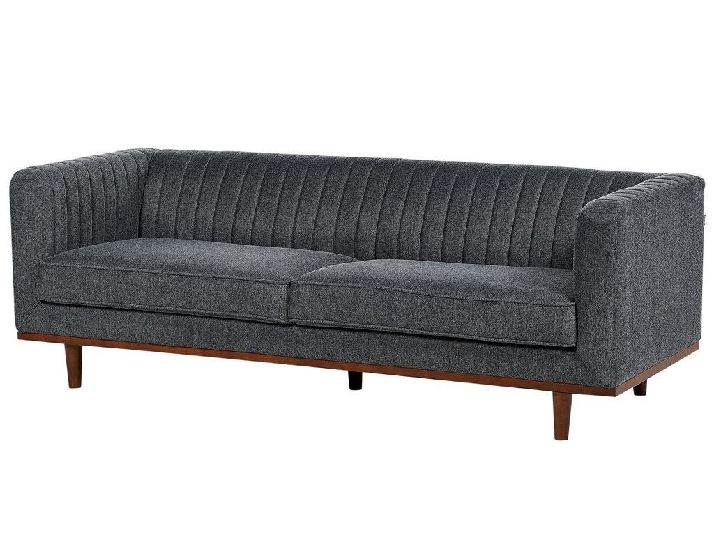 3 Seater Fabric Sofa Dark Grey SKAULE