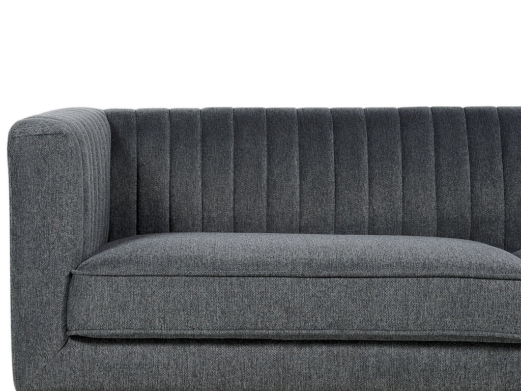 3 Seater Fabric Sofa Dark Grey SKAULE