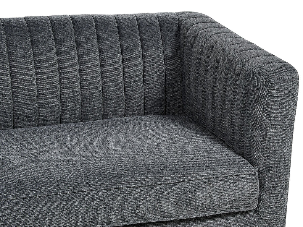 3 Seater Fabric Sofa Dark Grey SKAULE