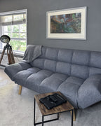 Sofa Bed INGARO Fabric Dark Grey 2 Seater