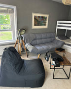 Sofa Bed INGARO Fabric Grey 2 Seater
