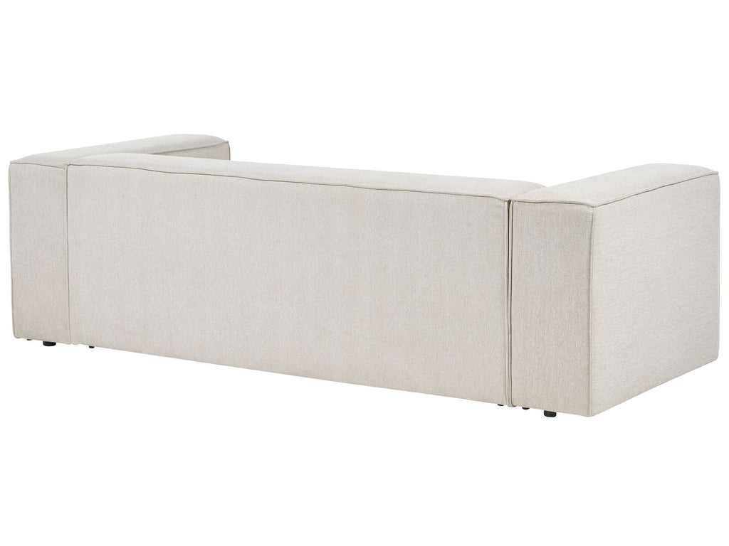 Left Hand 2 Seater Corner Sofa Beige VERNON