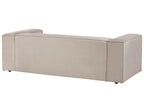 Left Hand Velvet 2 Seater Corner Sofa Taupe Beige VERNON
