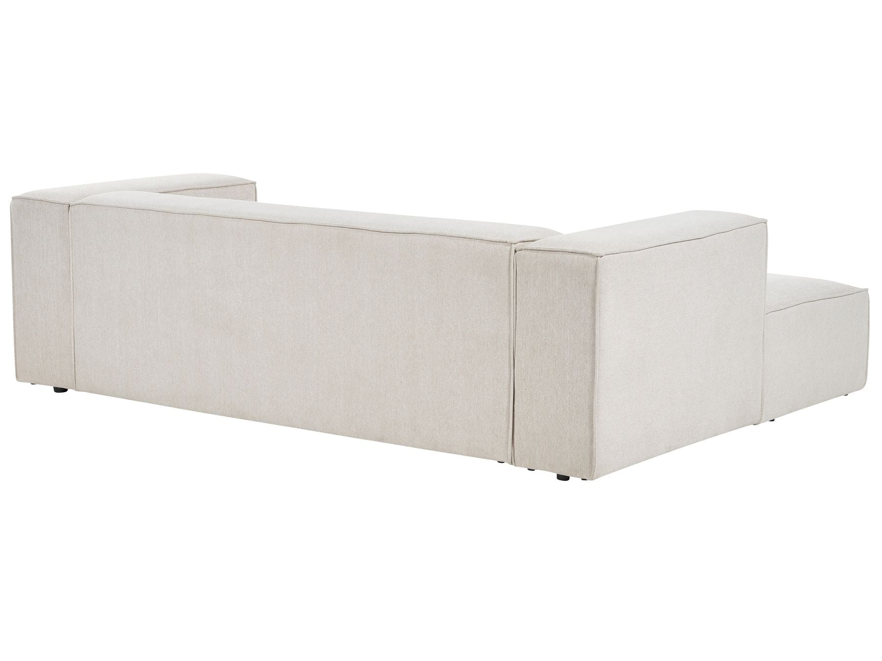 Right Hand 2 Seater Corner Sofa Beige VERNON