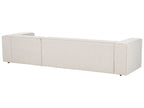 Left Hand 3 Seater Corner Sofa Beige VERNON