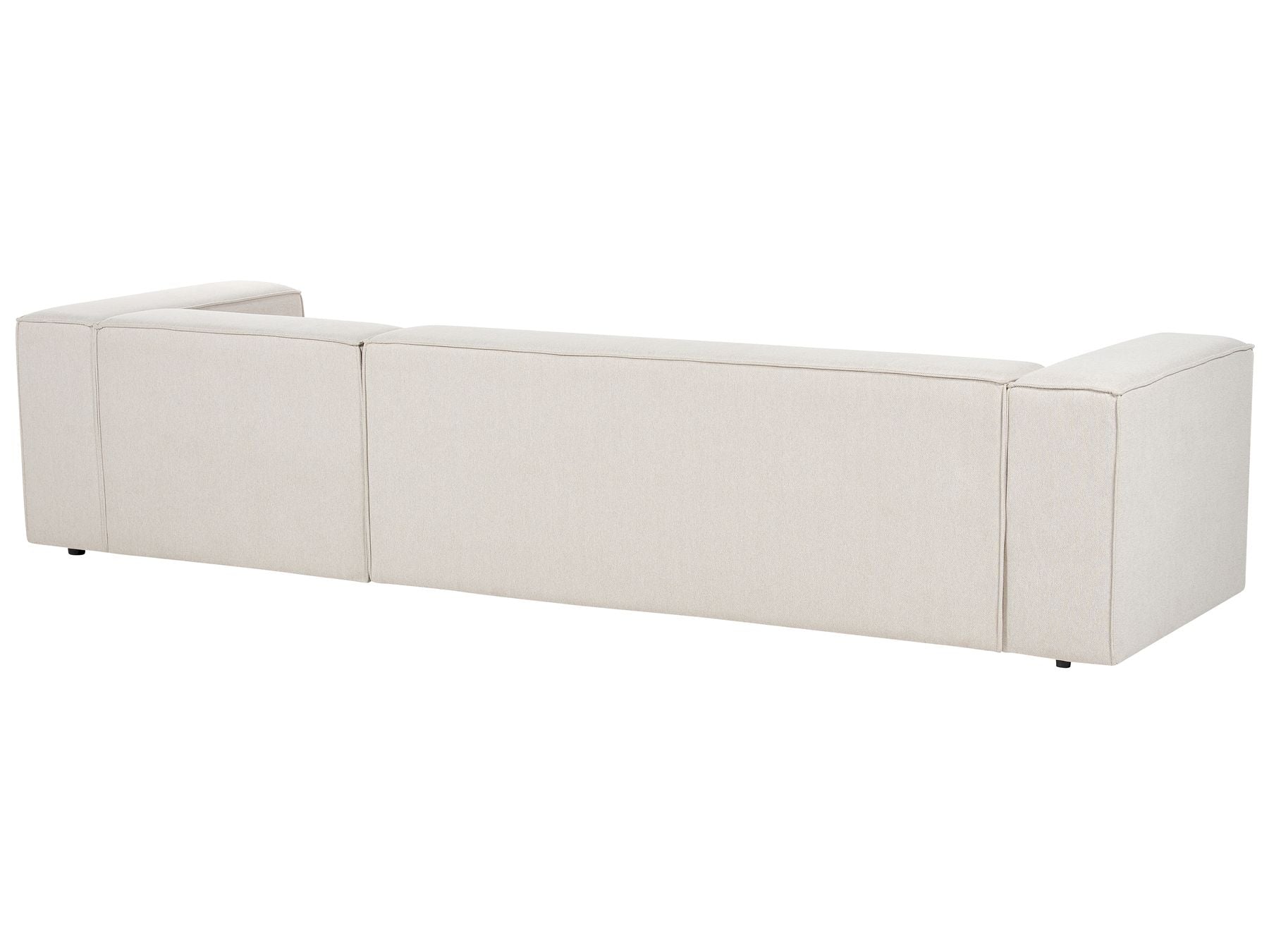 Left Hand 3 Seater Corner Sofa Beige VERNON