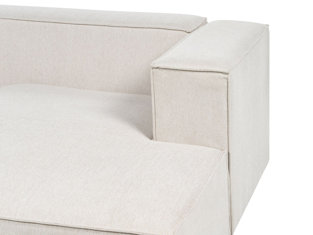 Right Hand 3 Seater Corner Sofa Beige VERNON