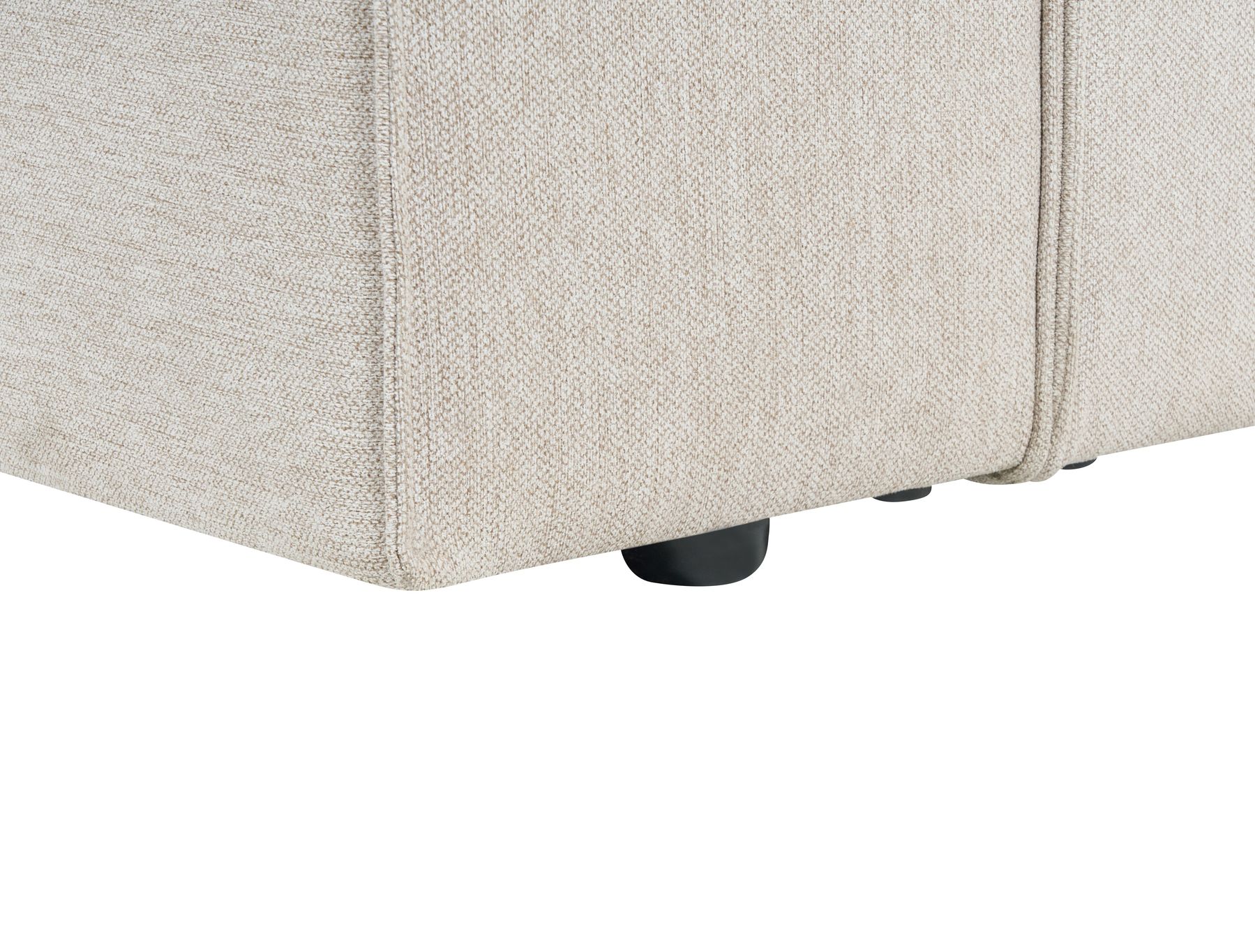 Right Hand 3 Seater Corner Sofa Beige VERNON