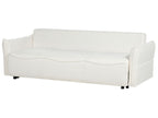 Sofa Bed KRAMA Boucle White with Storage 3 Seater