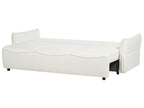 Sofa Bed KRAMA Boucle White with Storage 3 Seater