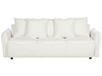 Sofa Bed KRAMA Boucle White with Storage 3 Seater
