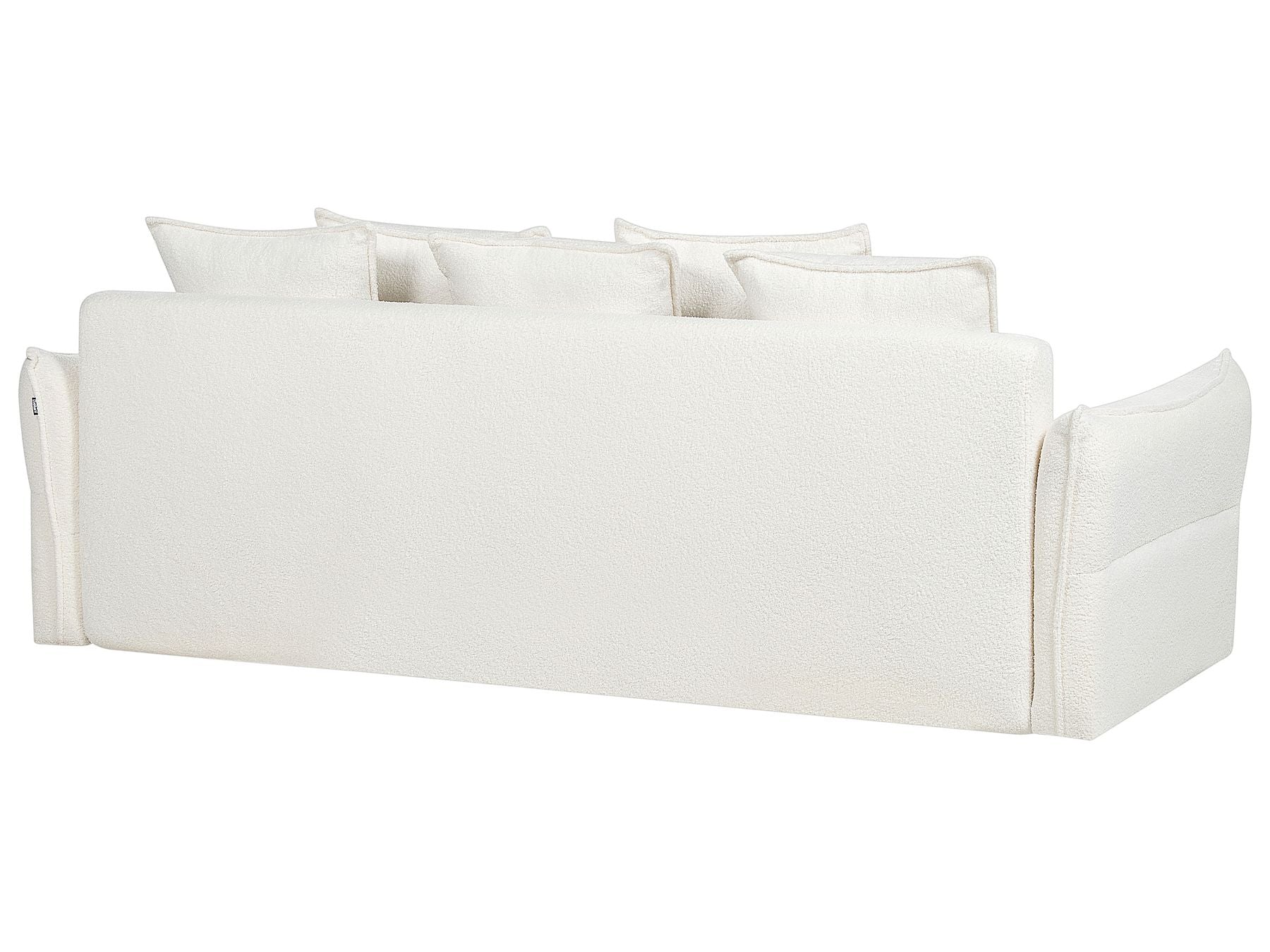 Sofa Bed KRAMA Boucle White with Storage 3 Seater