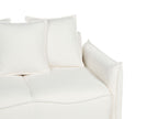 Sofa Bed KRAMA Boucle White with Storage 3 Seater