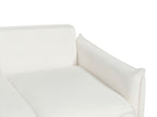 Sofa Bed KRAMA Boucle White with Storage 3 Seater