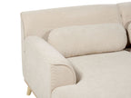 Corner Sofa SIMOS Corduroy Light Beige 3 Seater Right Hand