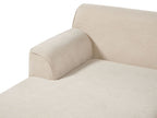 Corner Sofa SIMOS Corduroy Light Beige 3 Seater Right Hand