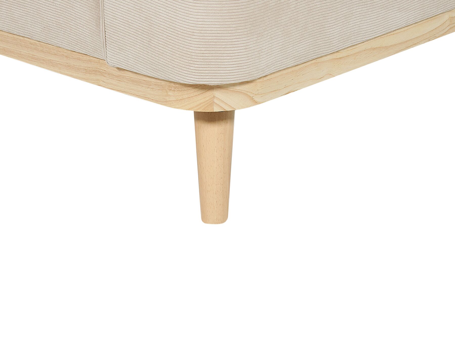 Corner Sofa SIMOS Corduroy Light Beige 3 Seater Right Hand