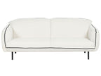 Boucle Sofa with Ottoman White TONSBERG