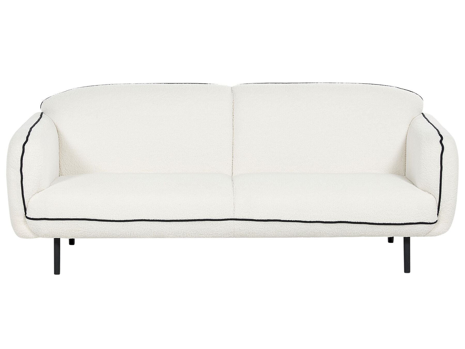 Boucle Sofa with Ottoman White TONSBERG