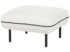Boucle Sofa with Ottoman White TONSBERG