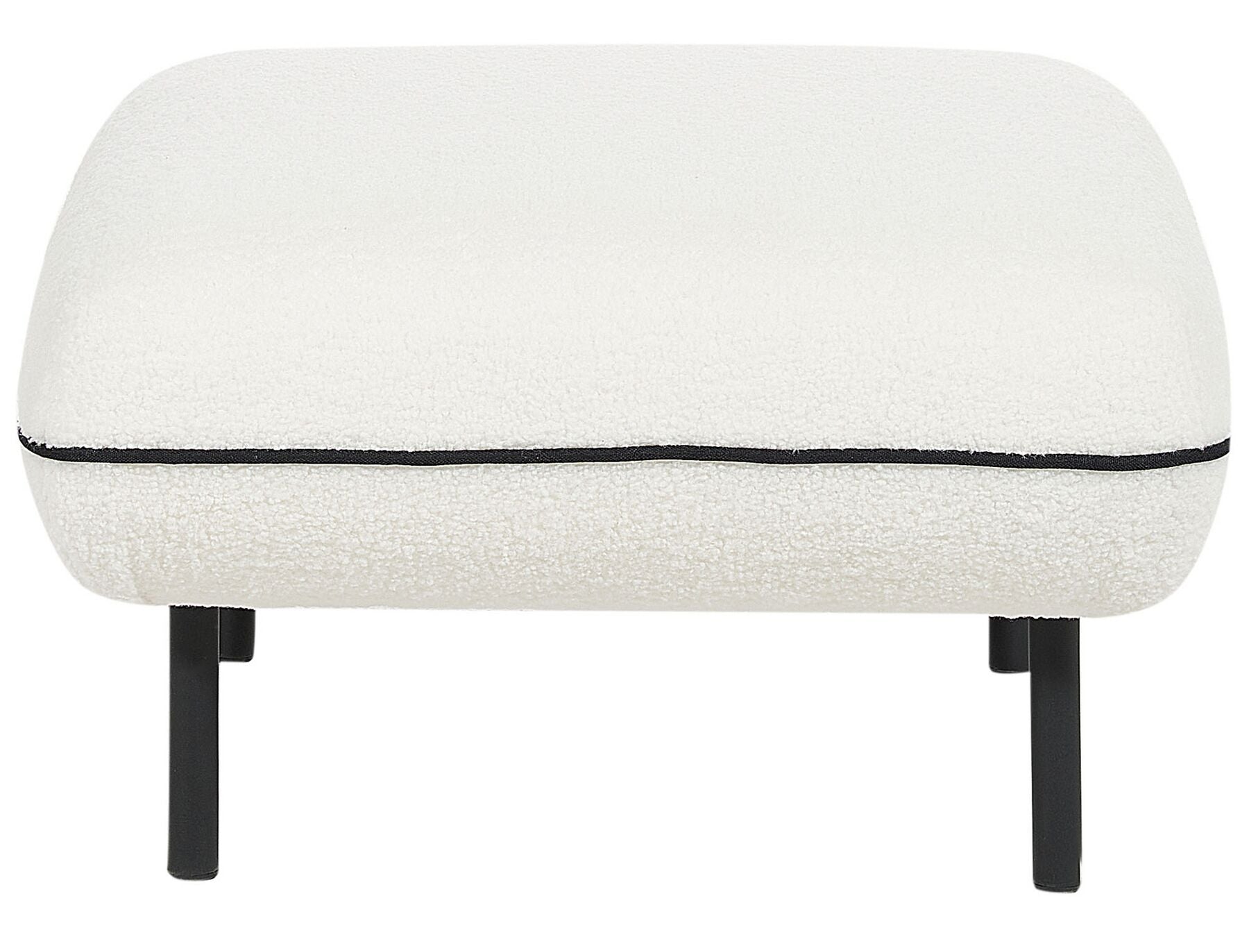 Boucle Sofa with Ottoman White TONSBERG