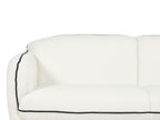 Boucle Sofa with Ottoman White TONSBERG