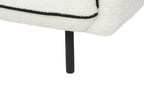 Boucle Sofa with Ottoman White TONSBERG