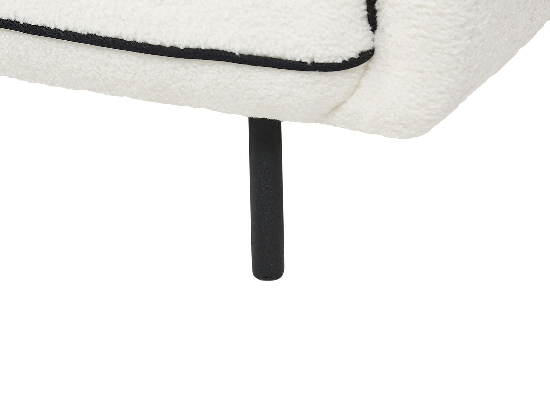 Boucle Sofa with Ottoman White TONSBERG