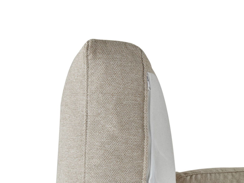 Corner Sofa NORA Fabric Beige 3 Seater Right Hand