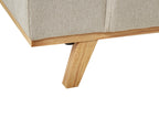 Corner Sofa NORA Fabric Beige 3 Seater Right Hand