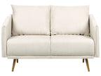 2 Seater Fabric Sofa Beige MAURA