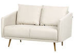 2 Seater Fabric Sofa Beige MAURA