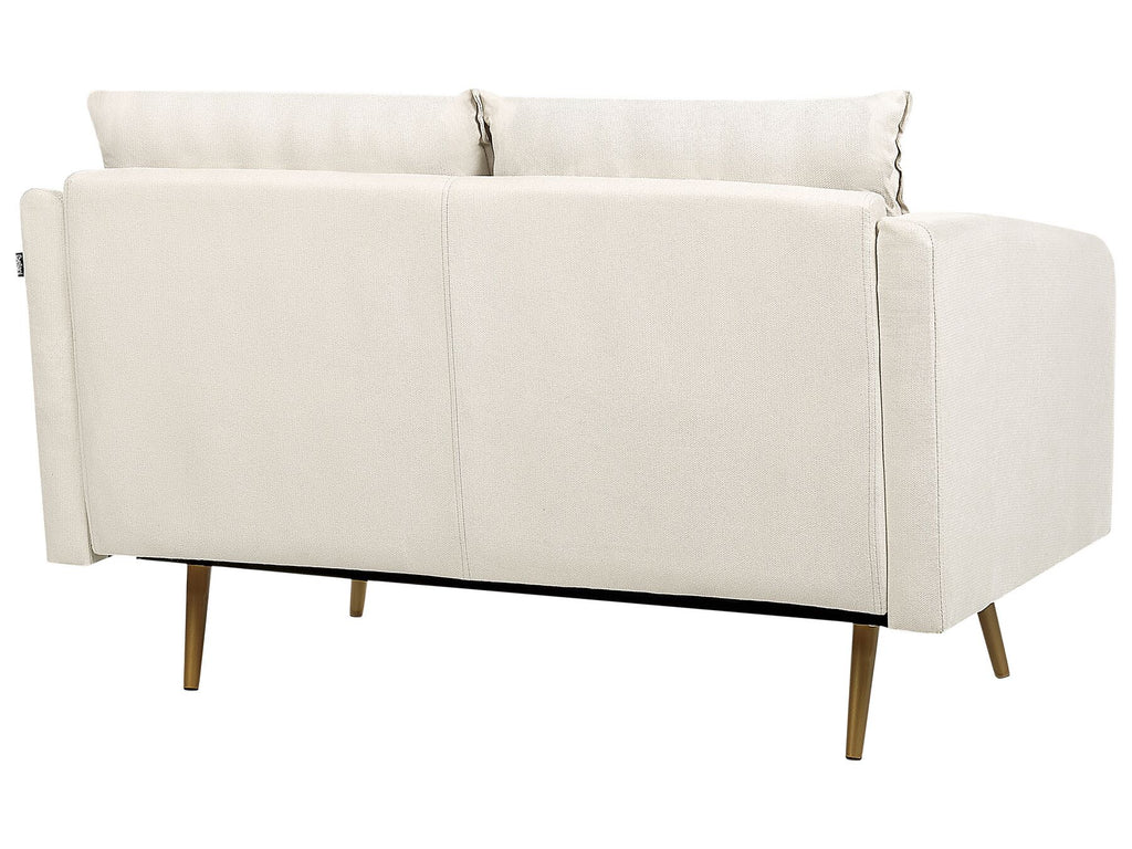 2 Seater Fabric Sofa Beige MAURA