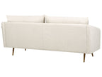 3 Seater Fabric Sofa Beige MAURA