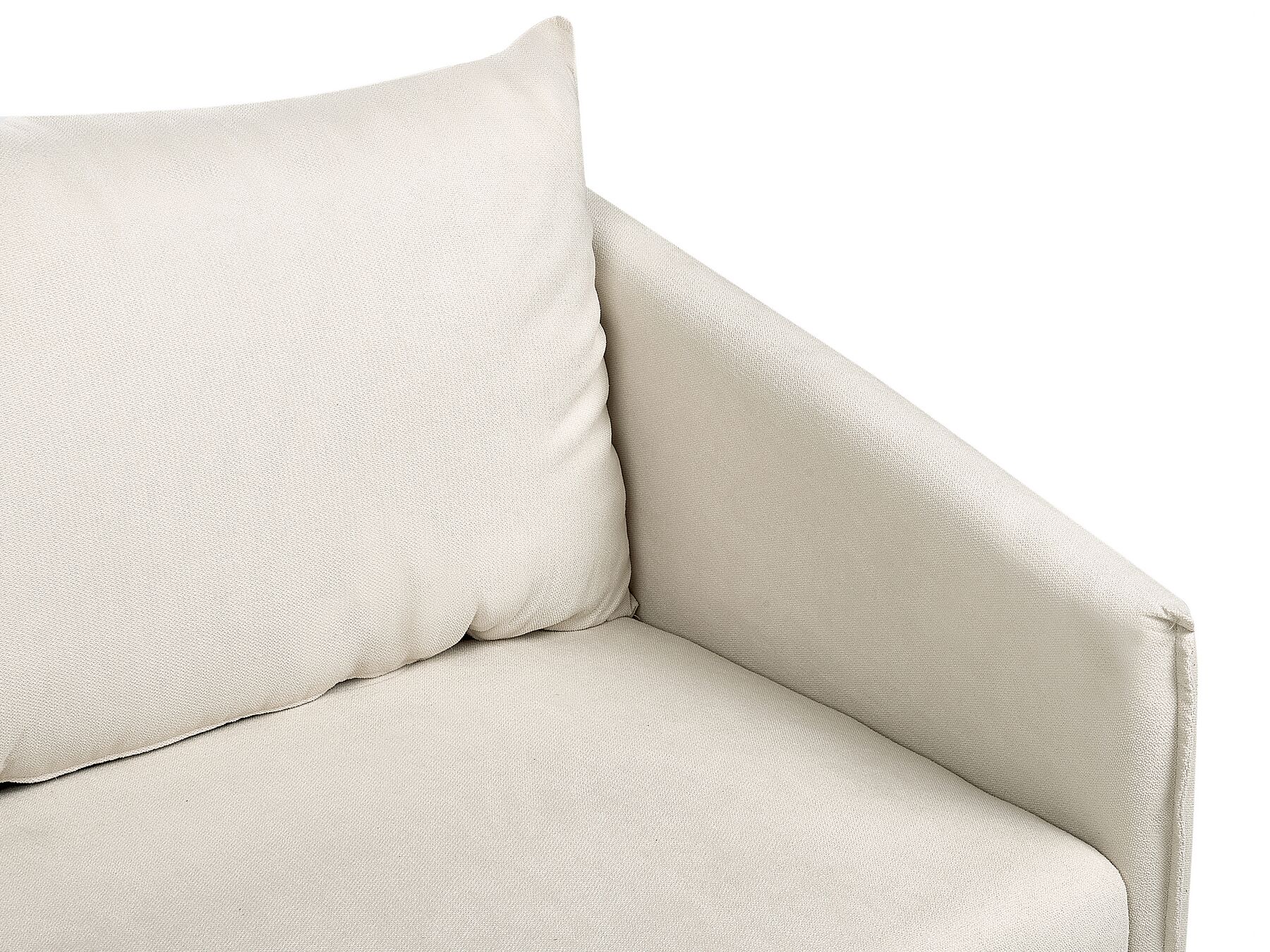 3 Seater Fabric Sofa Beige MAURA