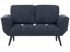 Fabric Sofa Bed Dark Blue BREKKE