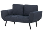 Fabric Sofa Bed Dark Blue BREKKE