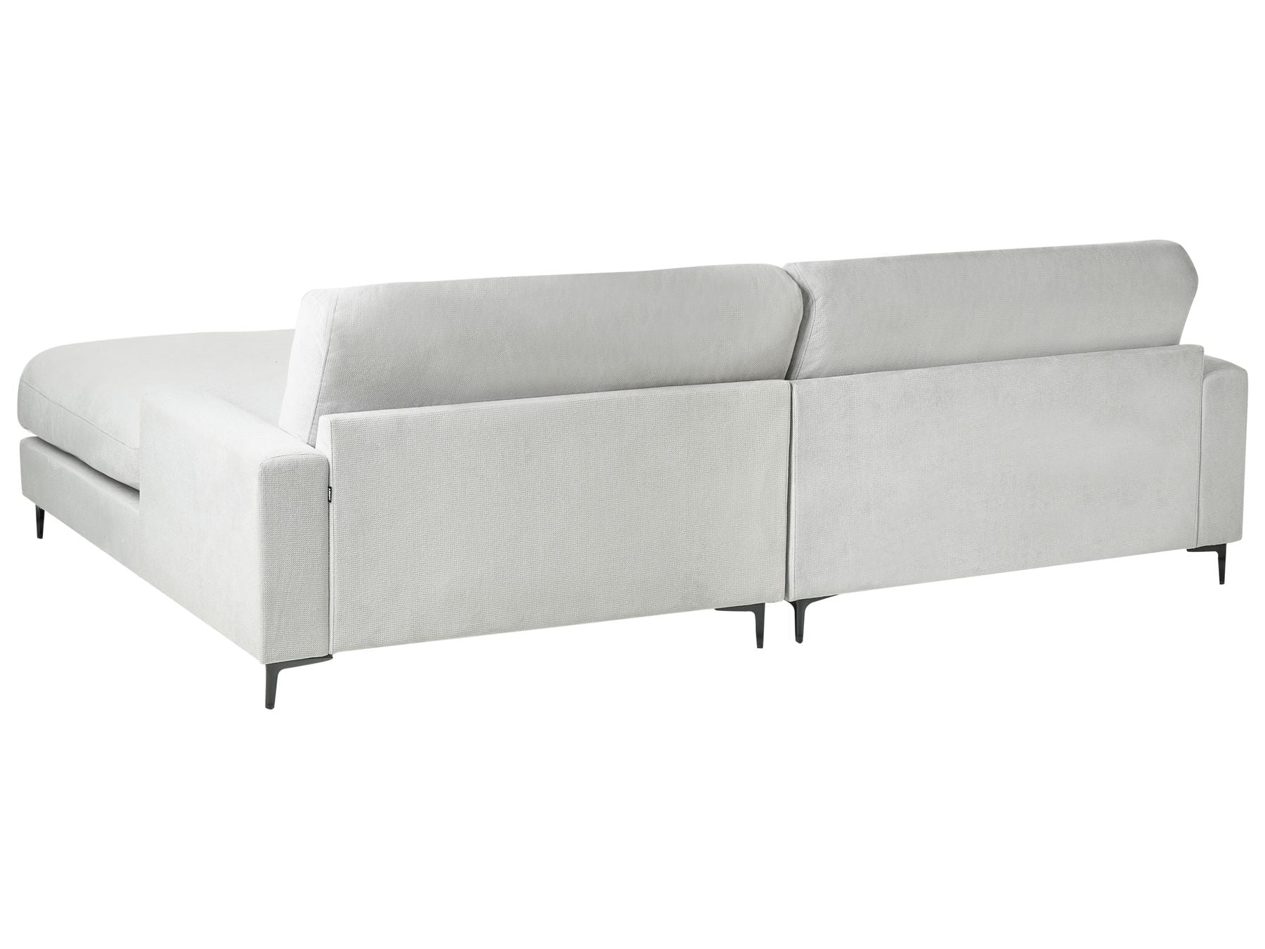 Corner Sofa MALOY Chenille Light Grey 3 Seater Left Hand