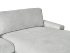 Corner Sofa MALOY Chenille Light Grey 3 Seater Left Hand