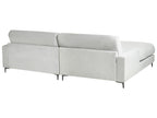 Corner Sofa MALOY Chenille Light Grey 3 Seater Right Hand