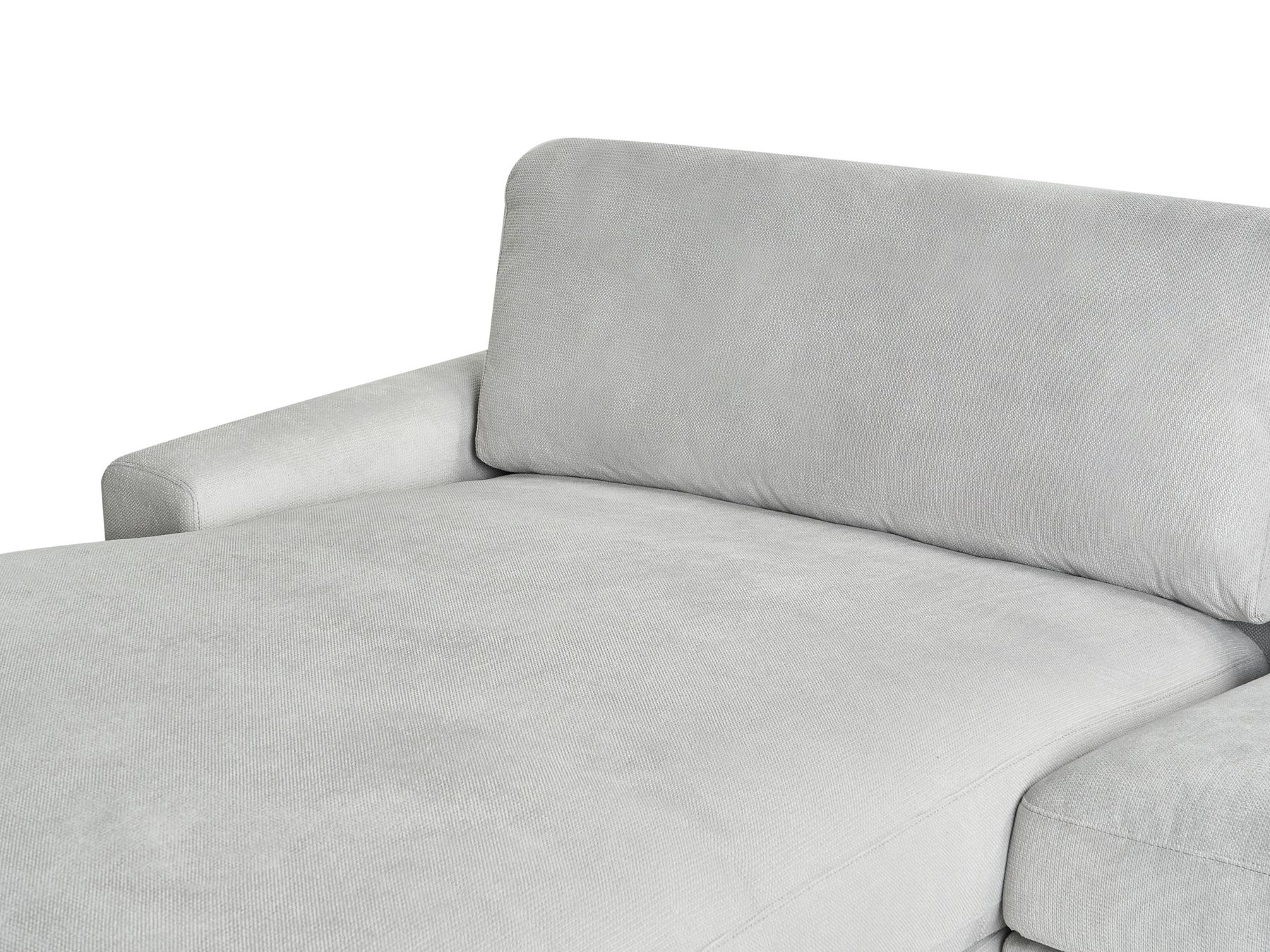 Corner Sofa MALOY Chenille Light Grey 3 Seater Right Hand