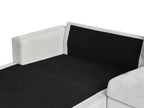 Corner Sofa MALOY Chenille Light Grey 3 Seater Right Hand