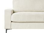 Corner Sofa MALOY Chenille Off-White 3 Seater Left Hand