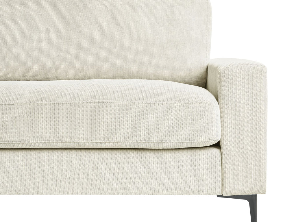 Corner Sofa MALOY Chenille Off-White 3 Seater Right Hand