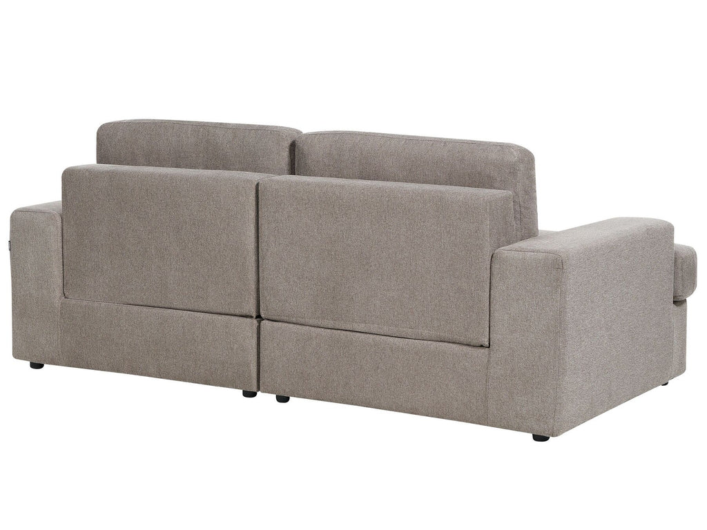 3 Seater Fabric Sofa Taupe ALLA
