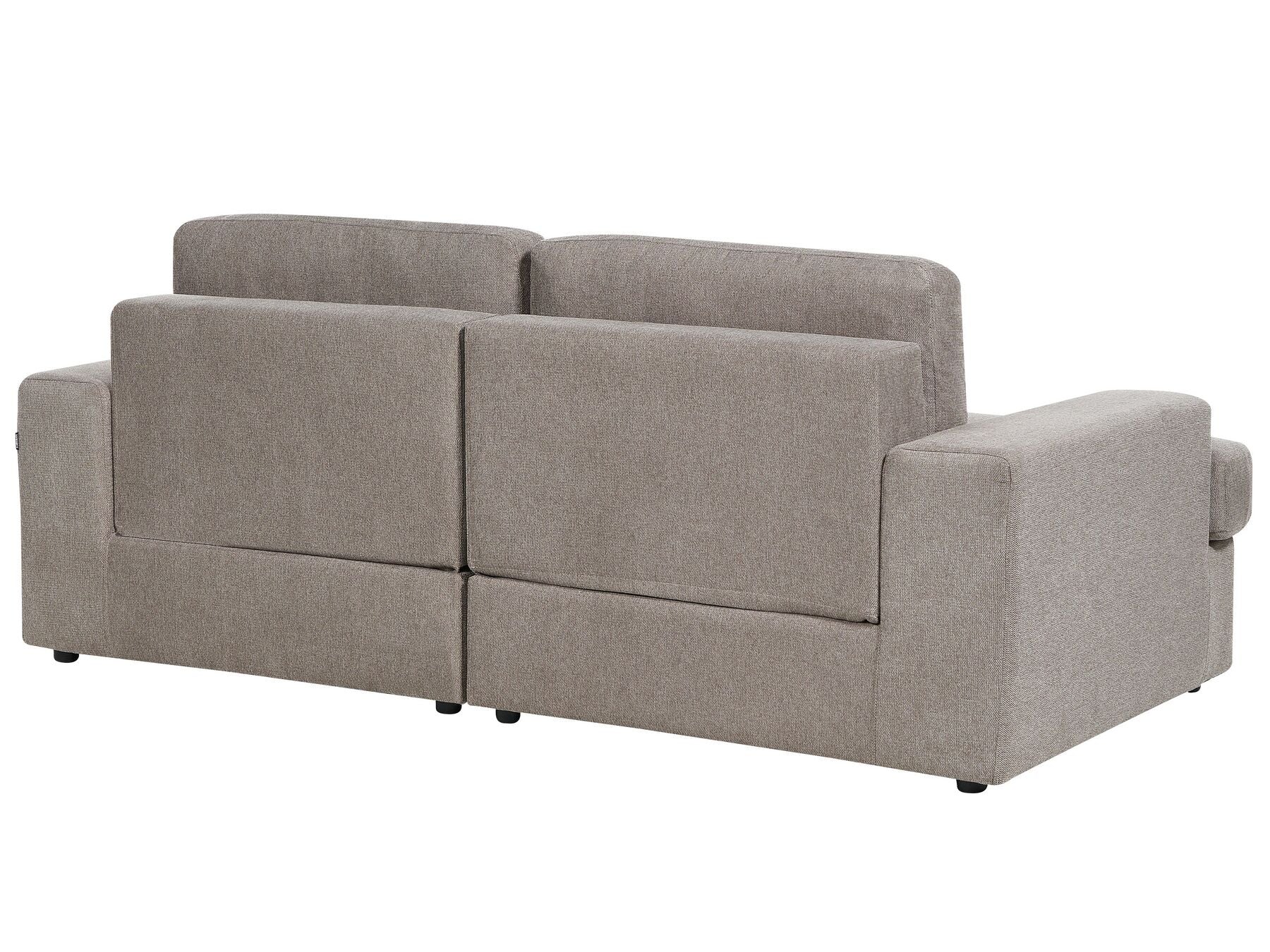 3 Seater Fabric Sofa Taupe ALLA