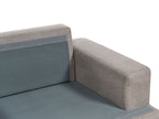 3 Seater Fabric Sofa Taupe ALLA
